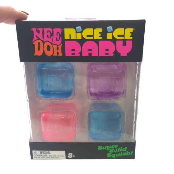 Nee Doh Other - NeeDoh Nice Ice Baby 4 Pack Super Solid Squish Fidget Toy Stress Ball  NEW
